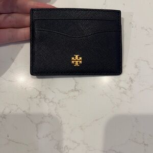 Tory Burch Gold and Blue Wallet Compact Design
